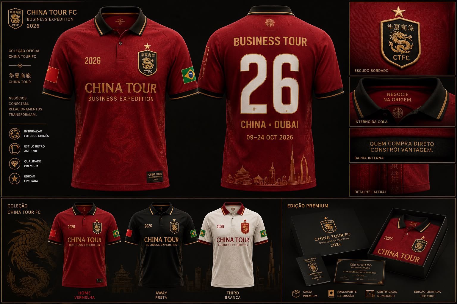 Coleção oficial China Tour FC — Business Expedition 2026